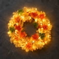 thumbnail image 6 of 69in Lighted Artificial Maple Leaf Garland, Fall Hanging, Flexible Fake Autumn Leaves Mantel Stair Railing Halloween Decor,Indoor Outdoor Fireplace Door Window Thanksgiving Farmhouse Harvest Supplies, 6 of 8