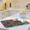 thumbnail image 6 of Yayeee Dish Drying Mat for Kitchen Counter 18"x24" Microfiber Absorbent Pad, Red Christmas Poinsettias, 6 of 7