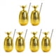 thumbnail image 1 of Paquete de 6 Vasos para Bebidas de Piña, Vaso de Piña Dorado de 450 Ml con Pajita Estirada, Vasos para Fiesta de Luau Hawaiano, 1 of 5