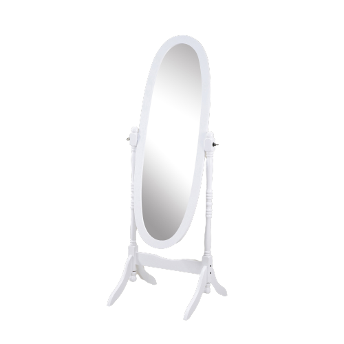 Lot - Queen Anne Style Cherry Finish Cheval Type Mirror, H: 67 in. (170.2 cm