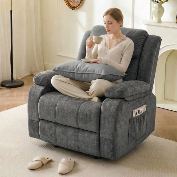 UHOMEPRO Power Lift Recliner Chair for Adults and Seniors, Electric Lift Recliner Chair, Reclining Chair with Remote Control, Stand Assist Chair, 350 lbs Capacity, Gray