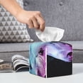 thumbnail image 3 of Honeii 's Rainbow Spotted White Horse for Leather Square Tissue Box Cover Holder: A Stylish Organizer for Tabletops, Bathrooms, Cars & Offices, 3 of 5