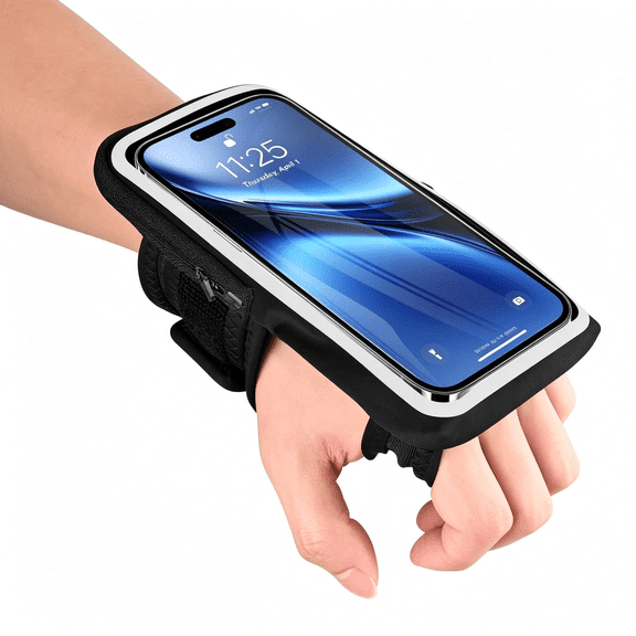 KUMEE Wristbands Phone Holder for Running,Forearm Running Armbands for Iphone 16/15 Pro/14 Plus/13/11/Xr/Xs, S24/S10,Supports Thick Phone Cases,Fits Up to 6.9’’ Phones