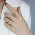 thumbnail image 3 of Anillo con personalidad, juego abierto, estilo moderno, anillo geométrico dorado punk, 3 unidades, 3 of 6