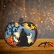 thumbnail image 4 of Decoración de de calabaza Festival de Halloween de lámpara especial extraña de festival ños Decoración de interior Con luz Gloria Ornamet de madera de Halloween, 4 of 9