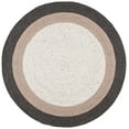 thumbnail image 2 of SAFAVIEH Braided Nazca Geometric Reversible Area Rug, Charcoal/Ivory, 6' x 6' Round, 2 of 10