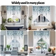 thumbnail image 5 of Swag Curtains Valances for Windows, Blue Green Eucalyptus Short Kitchen Window Curtains Over Sink, Rustic Watercolor Leaves Floral Cafe Curtains Panel Set Of 2,Rod Pocket, 36 Inches Length, 5 of 8