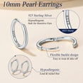 thumbnail image 5 of Suplight Silver Hoop Earrings for Women Men 8/10/12/14/16/18/20MM Small Huggie Hypoallergenic Nickel Free Christmas Jewelry Gift, 5 of 7