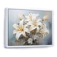 thumbnail image 2 of Designart "Blooming Lilies' Blossoms" Lilies Floater Framed Canvas Prints, 2 of 5