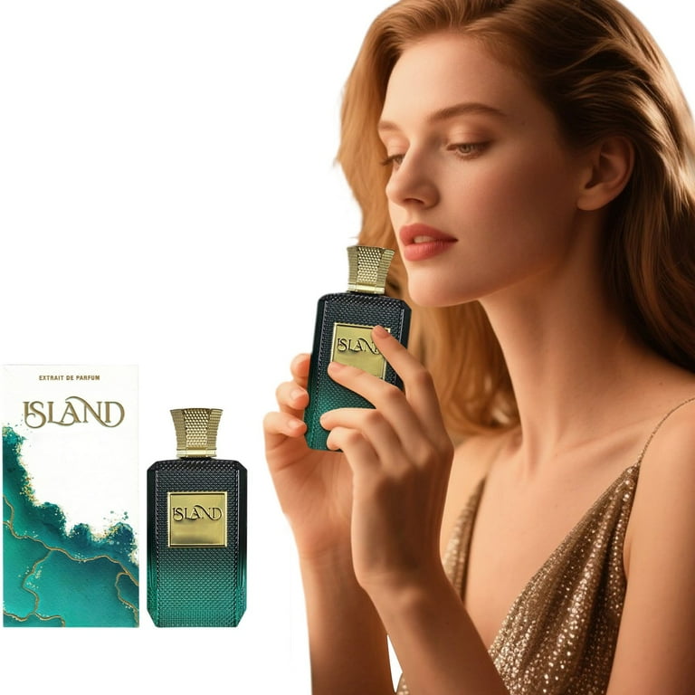 Khadlaj Island Unisex Body Spray 3.4oz - Long-Lasting Vanilla Dunes Extrait Concentration (GREEN)