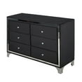 thumbnail image 3 of Better Home Products Monica Velvet Upholstered Double Dresser in Black, 3 of 4