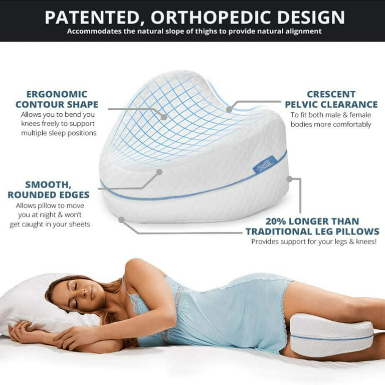 Knee Pillow for Side Memory Foam Sleepers Leg Pillows for Sleeping