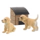 thumbnail image 4 of ColoMX Figuritas de perro realistas, juguetes con casa para perros, juego de figuras para cachorros, colección de Mini figuras de animales y accesorios de jardín de hadas, 4 of 7