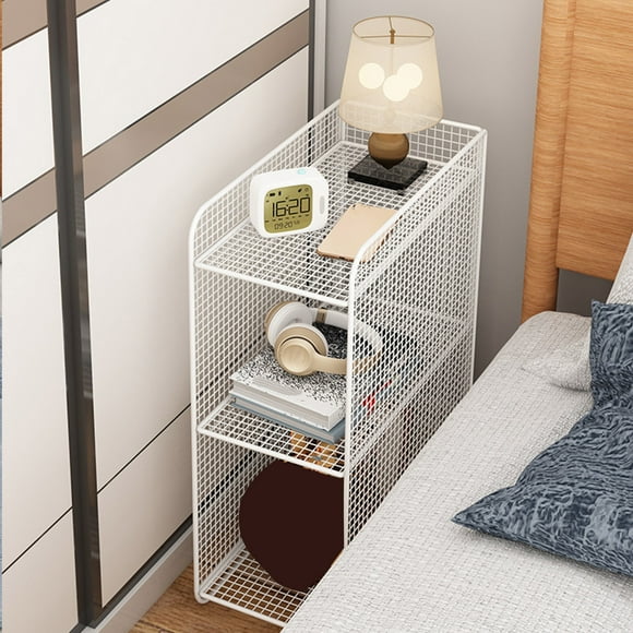 3 Tier Metal Storage Shelf, Heavy Duty Shelving Unit Shelf,  and Stable Shelving Holder, Smart Design Shelving Rack and Storage for Bathroom, Laundry, Living Room