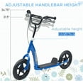 thumbnail image 4 of HOMCOM Adjustable Height Kick Scooter for Kids 5-12  Non-Slip Footplate  Big Wheels  Rear Brake  Blue, 4 of 6
