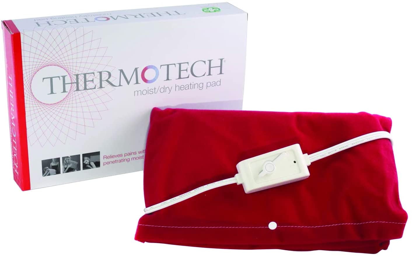 Electric Heating Pad by Thermotech - Large Moist/Dry Heat Blanket - 24' x 12'
