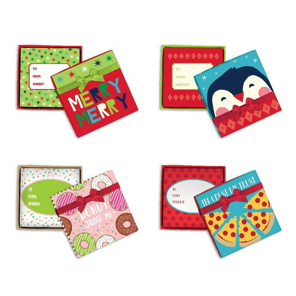 BTHERE Bundle of 4 Handcrafted Gift Card Holder Box with