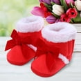 thumbnail image 2 of Huowey Baby Girls Boys Warm Shoes Plush Snow Booties Soft Comfortable Boots Newborn Warming And Fashion Shoes Soft Footwear, 0-6 Months, 2 of 7