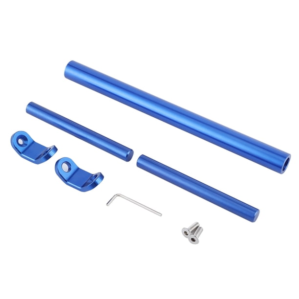 Barra de equilibrio de aleación de aluminio CNC con refuerzo extendido para manillar de motocicleta, color azul