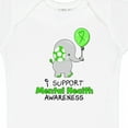 thumbnail image 4 of Inktastic I Support Mental Health Awareness Elephant and Balloon Boys or Girls Baby Bodysuit, 4 of 5