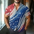 thumbnail image 4 of JGNGSHN Mens Hawaiian Shirts Patriotic Fourth of July Shirt Short Sleeve Button Down T-Shirts Casual American Flag Print Summer Vacations Beach Shirt, 4 of 10