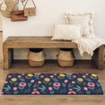 thumbnail image 2 of Pioneer Flower Floral Print Pattern Bathroom Rugs Mat, Non Slip Microfiber Bathroom Rug with Rubber Backing, Soft Mats for Bathroom Floor Tub Shower, 17"x47", 2 of 3
