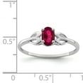 thumbnail image 3 of 925 Sterling Silver Polished Created Ruby Ring Size 5 2mm Wide - .49 cwt -  Jewelry Gift for Mom, 3 of 3