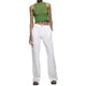 thumbnail image 4 of TRKIYQC Camiseta sin mangas corta de verano verde para mujer, camiseta corta sin mangas de punto de ganchillo abigarrada, chaleco de ombligo delgado informal TRKIYQC  moda, 4 of 10