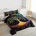 thumbnail image 3 of Manfei Rustic Plant Full Size Comforter Sets,Tree Of Life Bedding Comforter Set,bohemian Exotic Style Bedding Sets For Teens,Breathable Home Decor Reversible,3pcs, 3 of 8