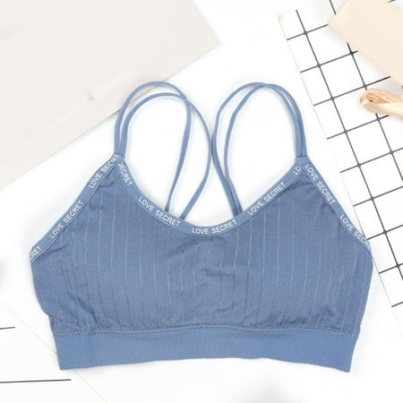 

TOWED22 Women s Bras Women s Max Control Underwire Sports Bra High Impact Plus Size with Adjustable Straps Blue