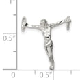 thumbnail image 2 of 925 Sterling Silver Small Jesus Cross Floating Open Chain Slide Pendant Necklace Charm Religious Crucifix Corpus, 2 of 6
