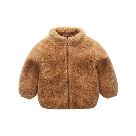 

Kids Lovely Solid Warm Wool Coat for Baby Girls Boys Winter Party Clothes Kids Fur Coat Wool Blends Jackets for Childrens