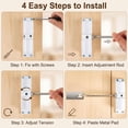 thumbnail image 6 of Gustave Automatic Adjustable Door Closer Stainless Steel Safety Spring Soft Close Hinged Doors for Home Office, Easy to Install (Black), 6 of 8