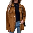 thumbnail image 2 of Futezty Womens Knit Long Shacket Jacket Oversized Casual Blouses Button Down Collared Dressy Shirts, 2 of 5