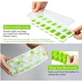 thumbnail image 4 of U Chef Molde Cubitos Cubos De Hielo Tapa Sin Bpa Set De 4 verde 25.4 U Chef M.CubosHielo, 4 of 7