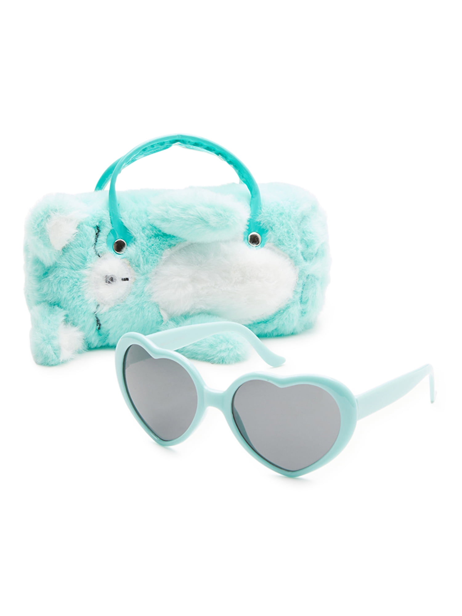 Wonder Nation Kids Heart Sunglasses with Bear Carrying Case