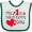 White and Green, variant on Inktastic My First Valentines Day Red Hearts Boys or Girls Baby Bib