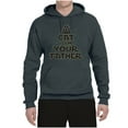 thumbnail image 3 of Cat I Am Your Father Cat Lover Unisex Graphic Hoodie Sweatshirt, Charcoal, XX-Large, 3 of 5
