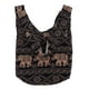 thumbnail image 5 of Bolso bandolera de algodón con estampados, estilo sostenible, ecológico, para la compra. Negro, 5 of 7