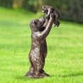 thumbnail image 3 of Bear and Cub Antique Bronze Metal Garden Sculpture, 3 of 3