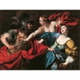 thumbnail image 3 of Luca Ferrari 18x15 Black Modern Framed Museum Art Print Titled - Venus Preventing Her Son Aeneas from Killing Helen of Troy (circa 1650), 3 of 5
