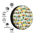 thumbnail image 4 of Rateoe Train With Animals Pattern Tire Cover Wheel Protectors Weatherproof Wheel Covers Universal Fit for Trailer Rv SUV Truck Camper Travel Trailers Accessories-15 inch, 4 of 6