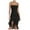 Black, variant on GEWSEY Women's Sexy Ruched Bodycon Midi Dresses Square Neck Sleeveless Ruffle Hem Club Party Tank Dress Black, S