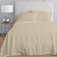 thumbnail image 6 of Color Sense 100% Cotton Twin Sateen Sheet Set, 300 Thread Count Wrinkle Resistant, Quick Dry, Soft & Smooth 3-Piece Set Beige, 6 of 9