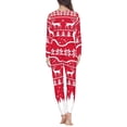 thumbnail image 3 of FKELYI Christmas Reindeer Women Pjs Size 4XL Polyester Xmas Snowflake Sleepwear Set Loose Round Neck Sleepwear for Women Pajama Set of 2, 3 of 5