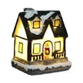 thumbnail image 1 of Decoraciones de casas de pueblo navideñas, luces LED, escenas de pueblo navideñas, adornos de escritorio, figuras navideñas, edificios, decoración de paisajes a pilas B, 1 of 9