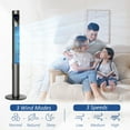 thumbnail image 4 of HOMCOM 46" Tower Fan Cooling with Air Filter, Oscillating, 3 Speeds, 12H Timer, and Remote Control, for Bedroom, Gray, 4 of 10