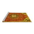 thumbnail image 2 of Ahgly Company Machine Washable Indoor Round Persian Yellow Traditional Area Rugs, 4' Round, 2 of 4