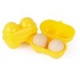 thumbnail image 4 of Mini huevera de 2 rejillas, contenedor para guardar huevos, para picnic, camping, con asa fija, color amarillo, 4 of 5