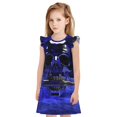 thumbnail image 1 of Vsdgher Chemises de Nuit en Acier pour Filles Manches Courtes à Volants Robe de Nuit Pyjama pour Fête-Petit, 1 of 6